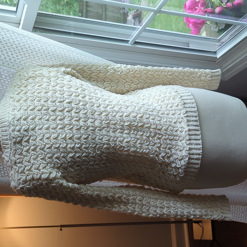 Line & Dot Cream Textured Sweater L - Picture 8 of 13